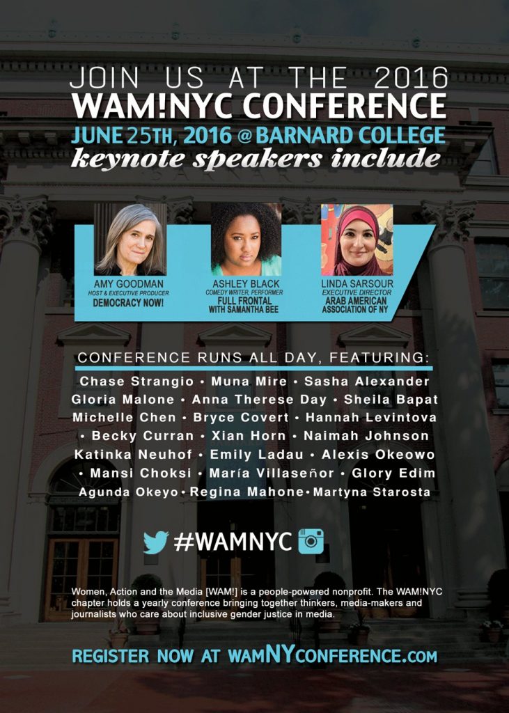 Flyer for 2016 WAM!NYC Conference